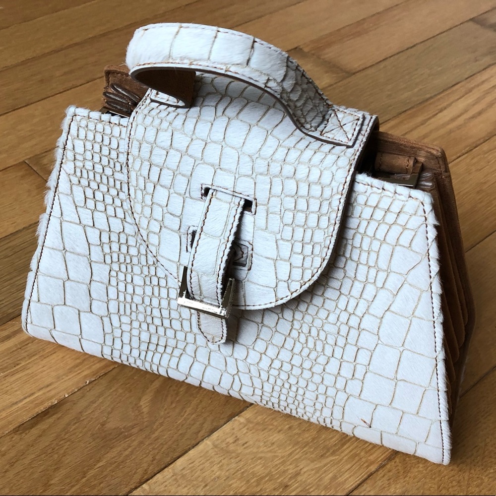 Meli Melo Calf Fur Double Flap Bag